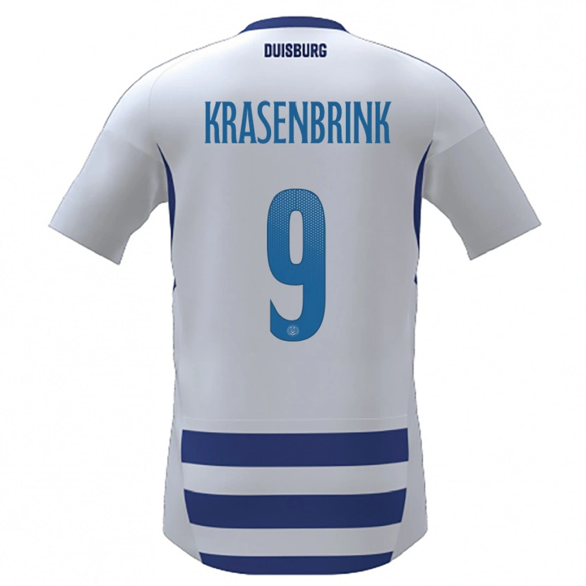 Danxen Heren Hannes Krasenbrink #9 Wit Blauw Thuisshirt Thuistenue 2025/26 T-Shirt België