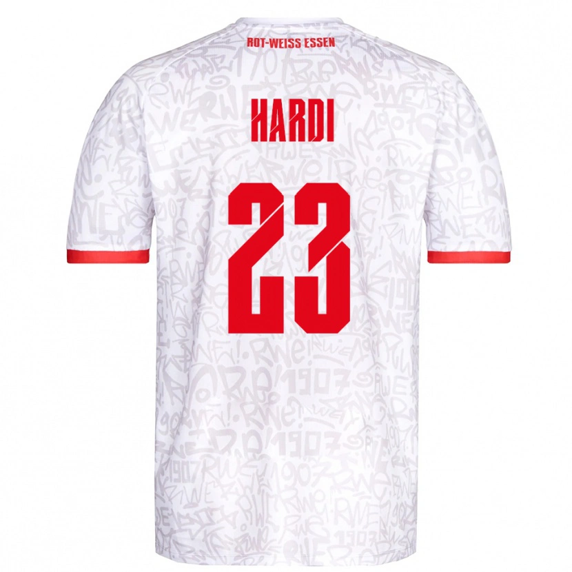 Danxen Heren Dominik Hardi #23 Wit Rood Thuisshirt Thuistenue 2025/26 T-Shirt België