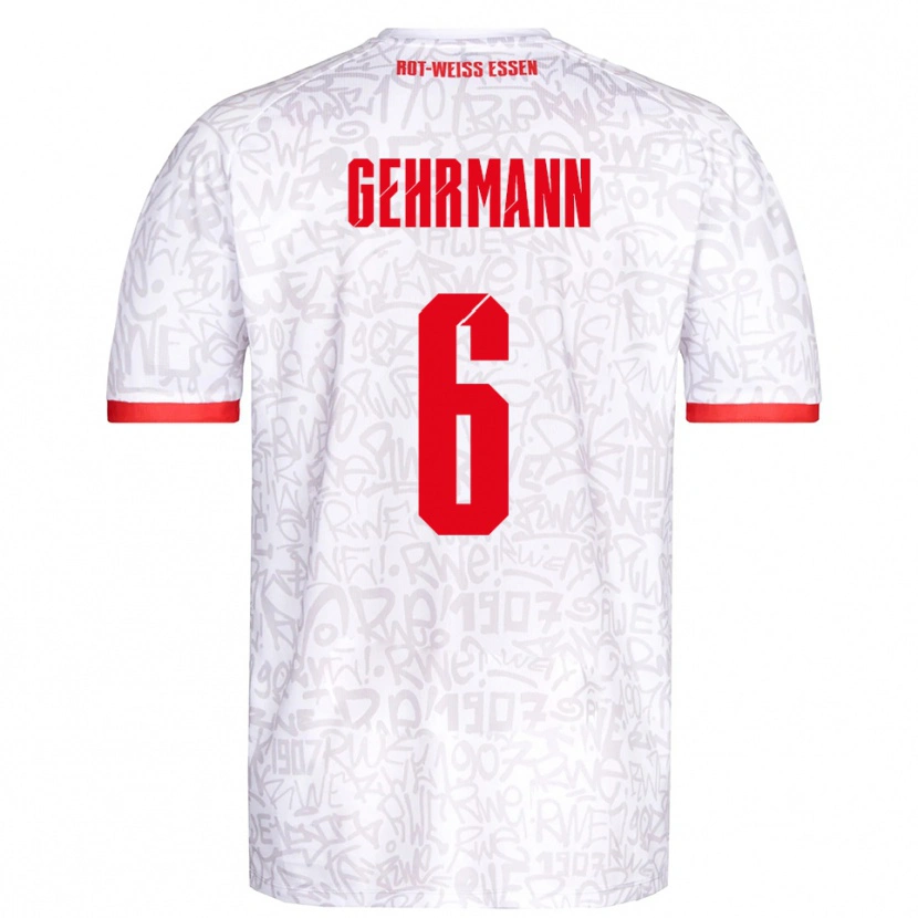 Danxen Heren Fabian Gehrmann #6 Wit Rood Thuisshirt Thuistenue 2025/26 T-Shirt België