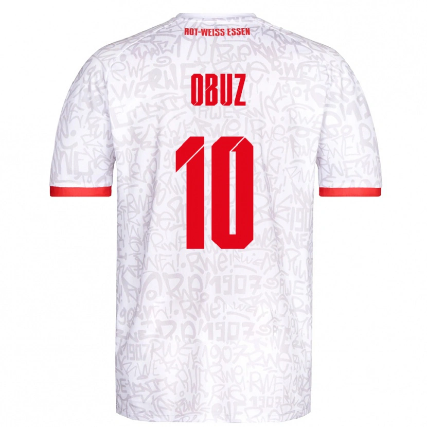 Danxen Heren Marvin Obuz #10 Wit Rood Thuisshirt Thuistenue 2025/26 T-Shirt België