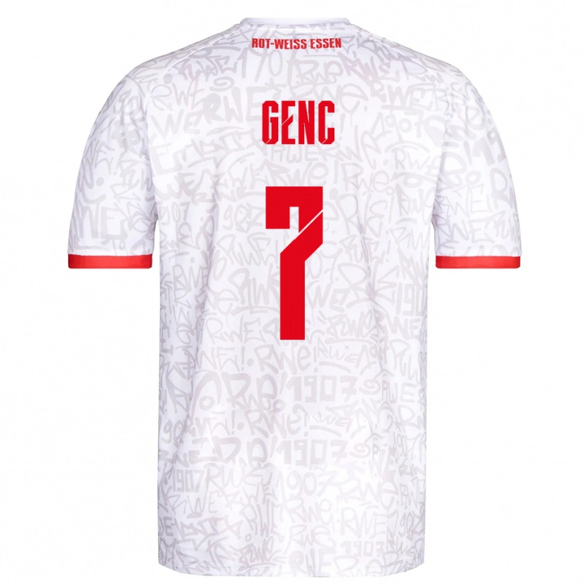 Danxen Heren Mert Genc #7 Wit Rood Thuisshirt Thuistenue 2025/26 T-Shirt België