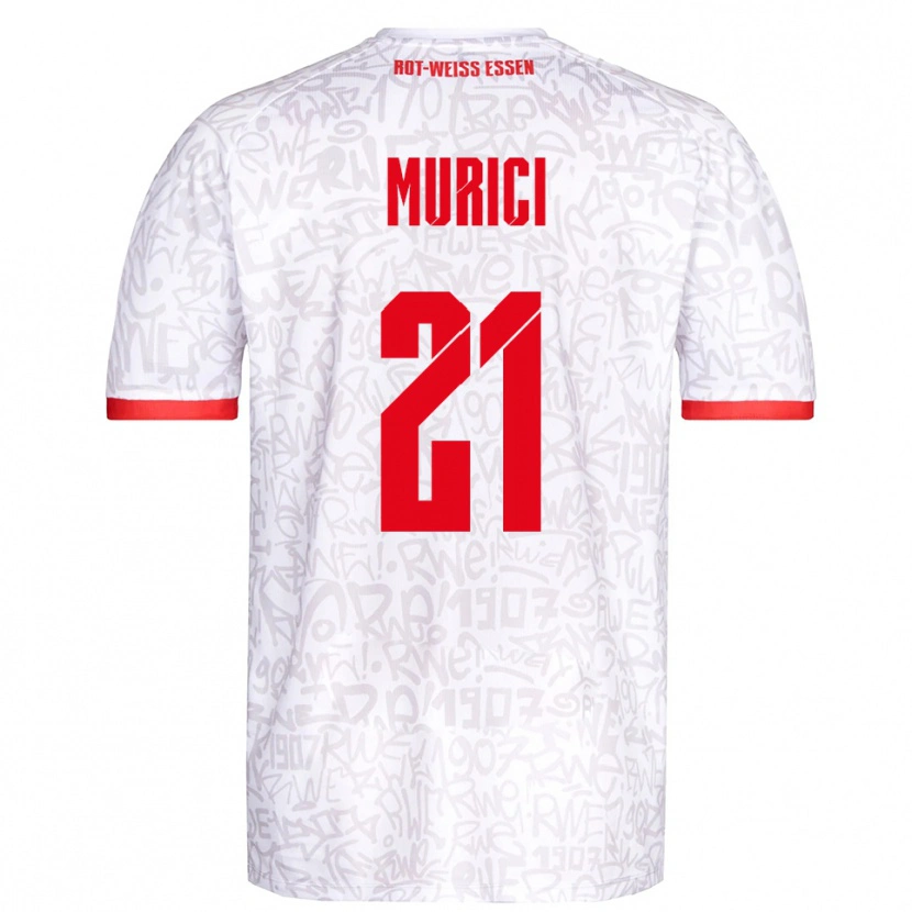 Danxen Heren Leard Murici #21 Wit Rood Thuisshirt Thuistenue 2025/26 T-Shirt België