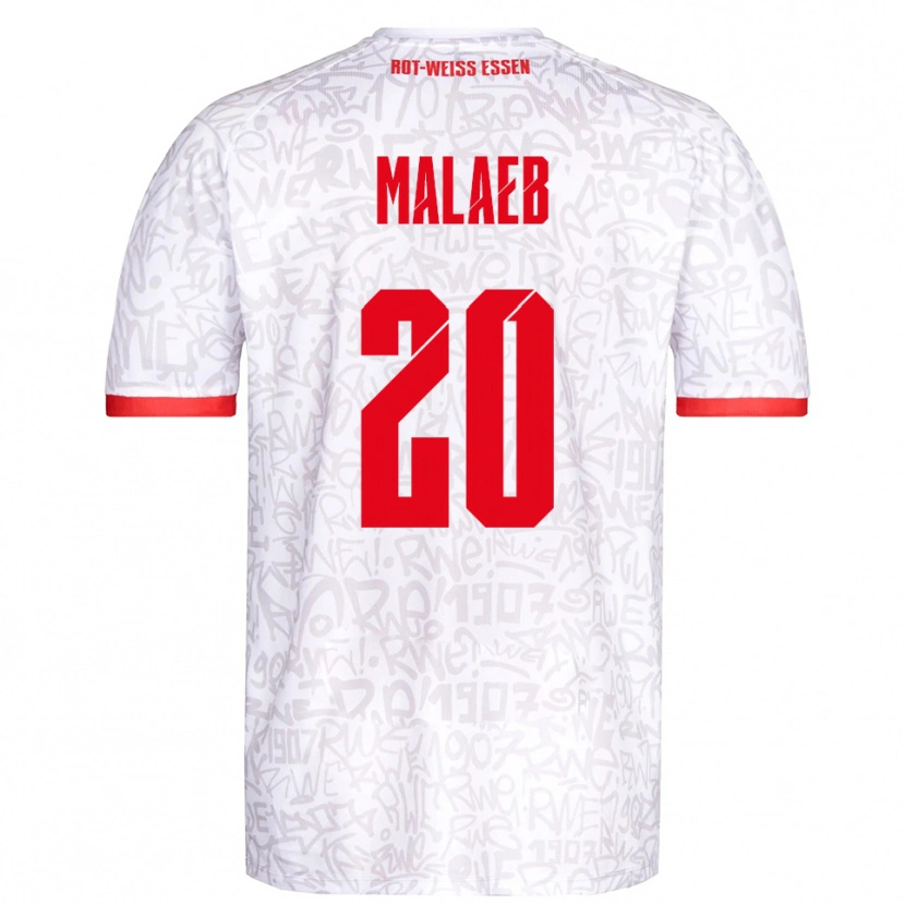 Danxen Heren Rami Malaeb #20 Wit Rood Thuisshirt Thuistenue 2025/26 T-Shirt België