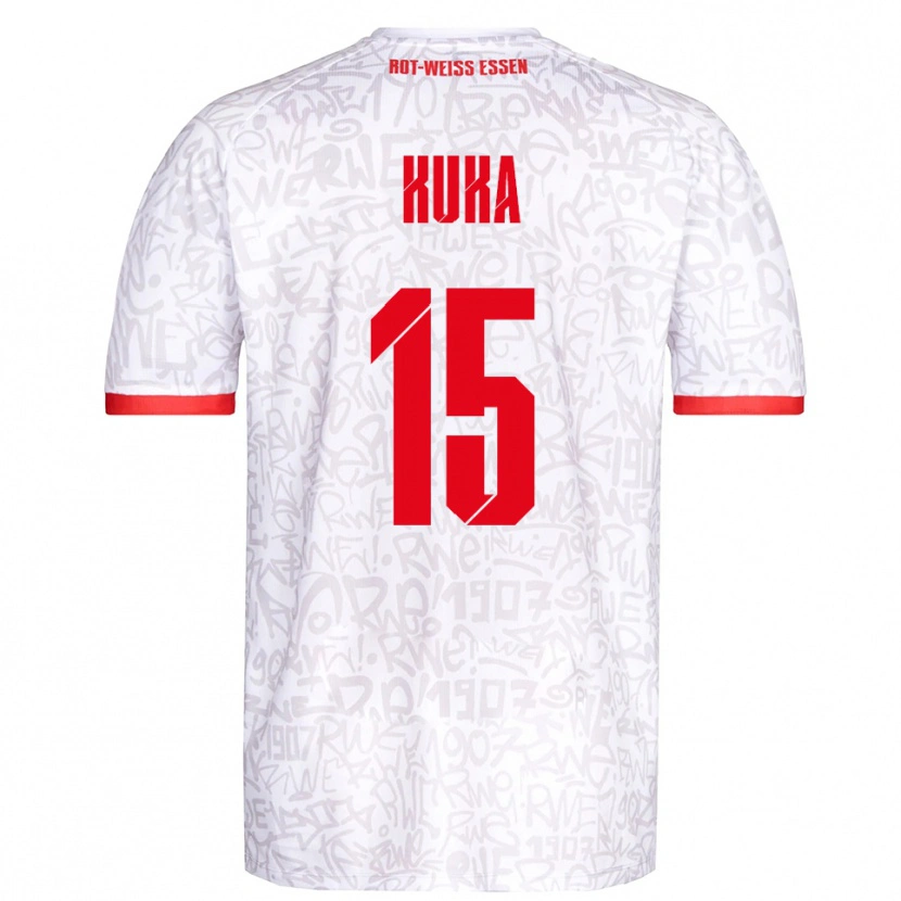 Danxen Heren Hamid Kuka #15 Wit Rood Thuisshirt Thuistenue 2025/26 T-Shirt België