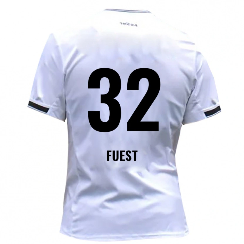 Danxen Heren Julian Fuest #32 Wit Rood Thuisshirt Thuistenue 2025/26 T-Shirt België