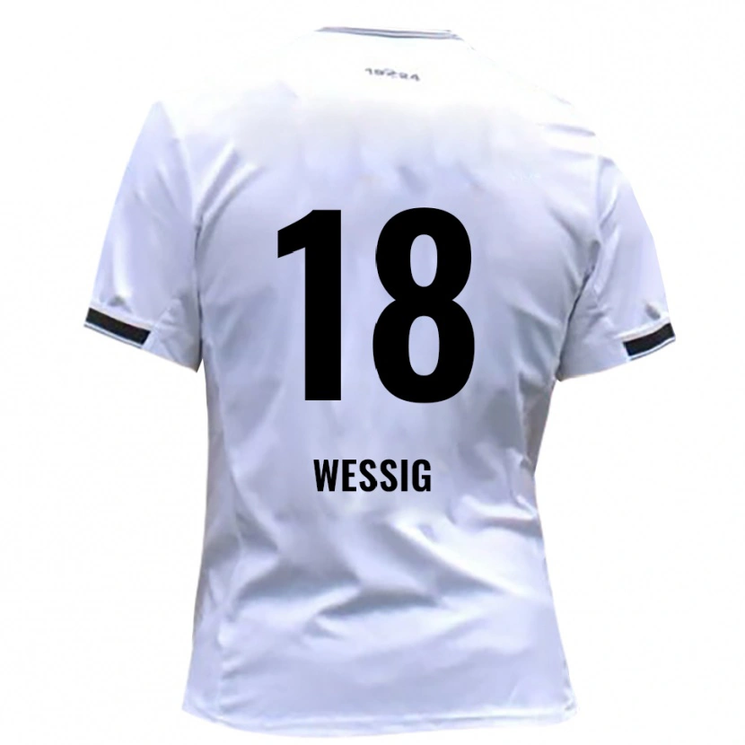 Danxen Heren Fabian Wessig #18 Wit Rood Thuisshirt Thuistenue 2025/26 T-Shirt België