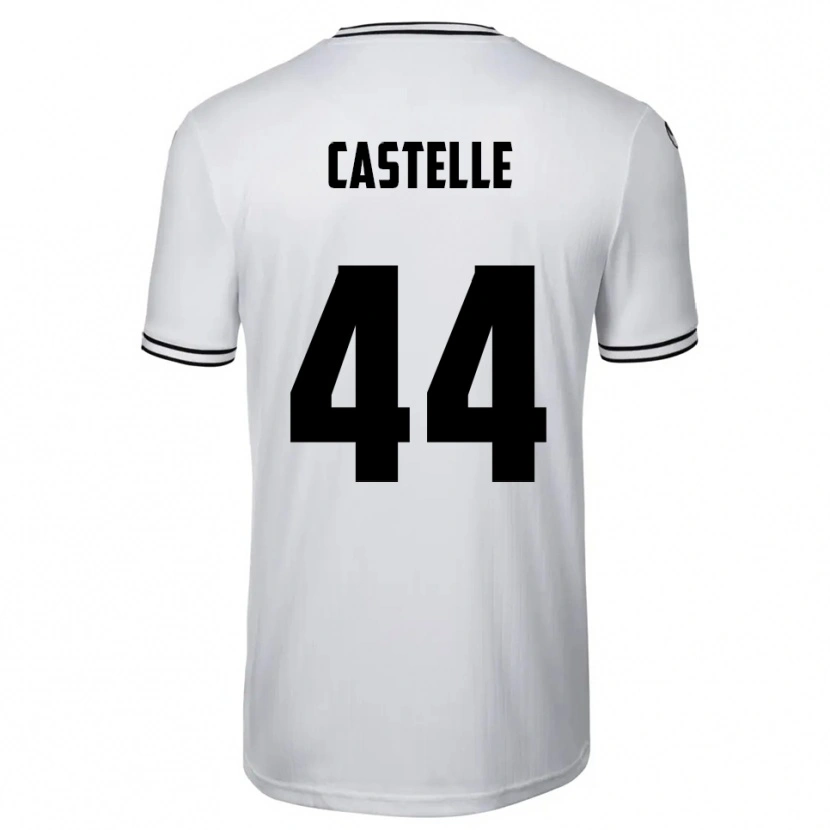 Danxen Heren Niklas Castelle #44 Wit Zwart Thuisshirt Thuistenue 2025/26 T-Shirt België