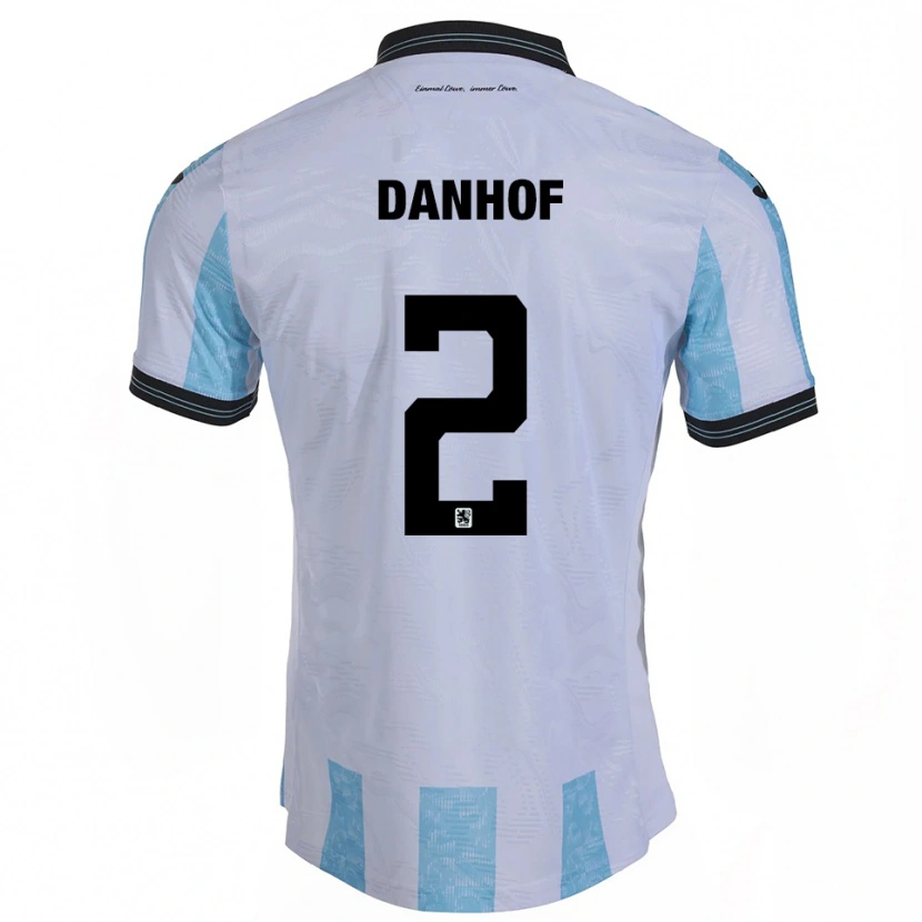 Danxen Heren Tim Danhof #2 Wit Hemelsblauw Thuisshirt Thuistenue 2025/26 T-Shirt België