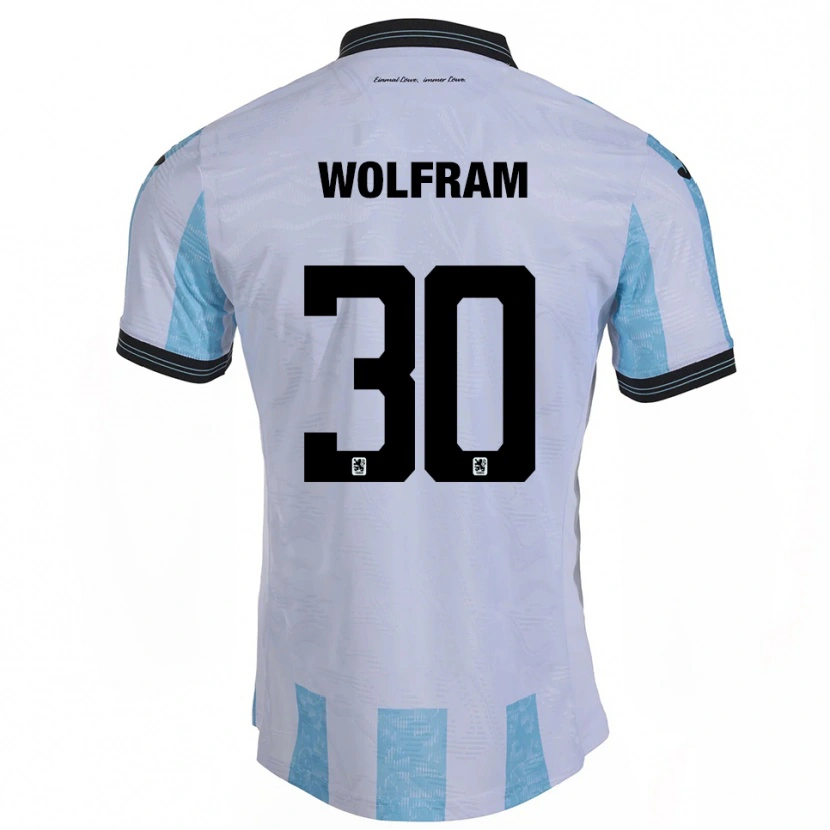 Danxen Heren Maximilian Wolfram #30 Wit Hemelsblauw Thuisshirt Thuistenue 2025/26 T-Shirt België