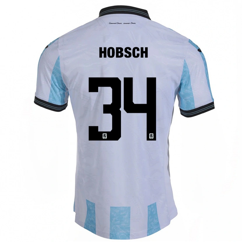 Danxen Heren Patrick Hobsch #34 Wit Hemelsblauw Thuisshirt Thuistenue 2025/26 T-Shirt België