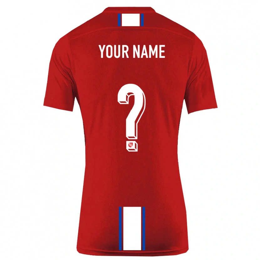 Danxen Heren Uw Naam #0 Rood Wit Thuisshirt Thuistenue 2025/26 T-Shirt België