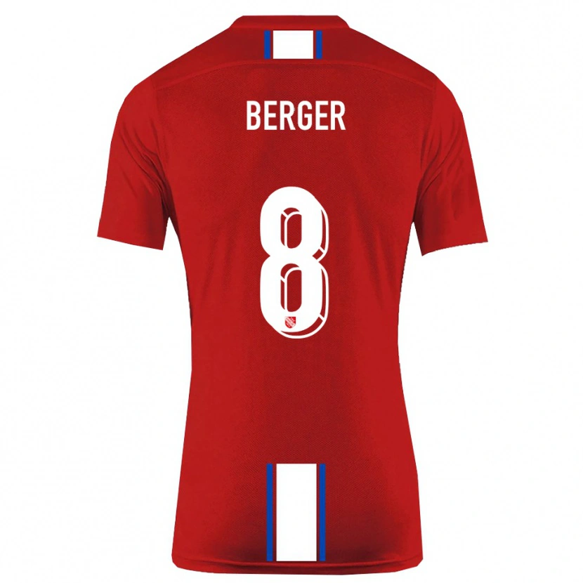 Danxen Heren Johann Berger #8 Rood Wit Thuisshirt Thuistenue 2025/26 T-Shirt België