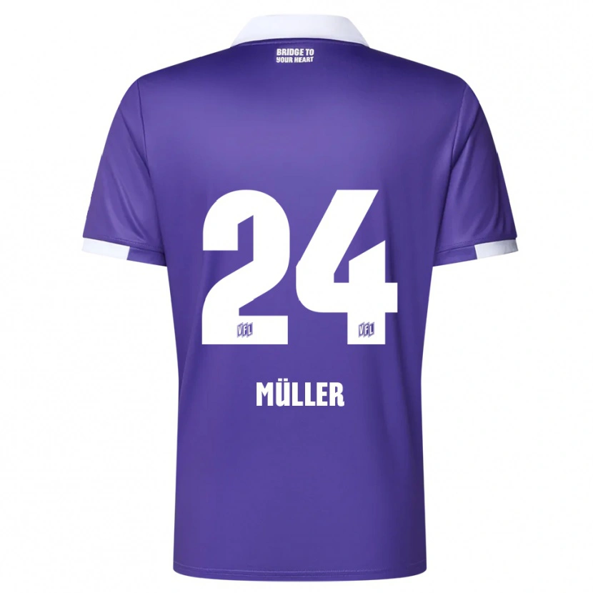 Danxen Heren Jannik Müller #24 Paars Wit Thuisshirt Thuistenue 2025/26 T-Shirt België