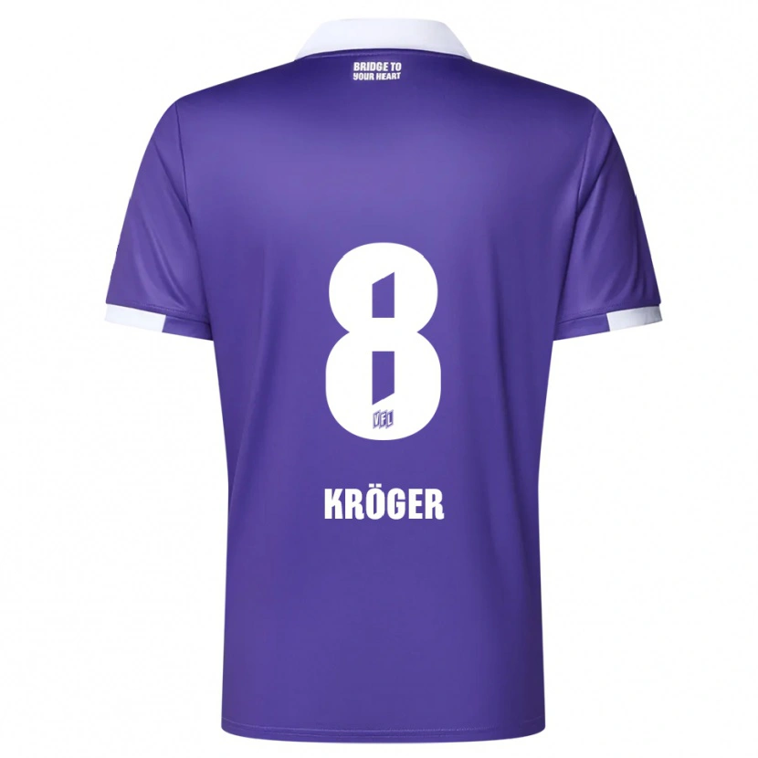 Danxen Heren Luca Kröger #8 Paars Wit Thuisshirt Thuistenue 2025/26 T-Shirt België
