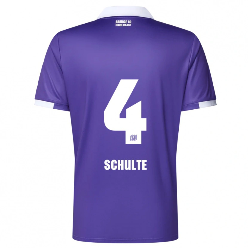 Danxen Heren Henry Schulte #4 Paars Wit Thuisshirt Thuistenue 2025/26 T-Shirt België