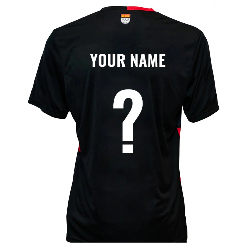 Danxen Heren Uw Naam #0 Zwart Rood Thuisshirt Thuistenue 2025/26 T-Shirt België