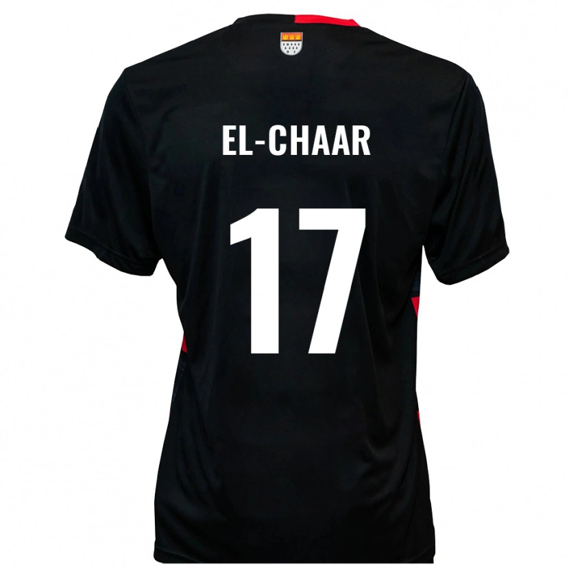 Danxen Heren Aboubaker El-Chaar #17 Zwart Rood Thuisshirt Thuistenue 2025/26 T-Shirt België