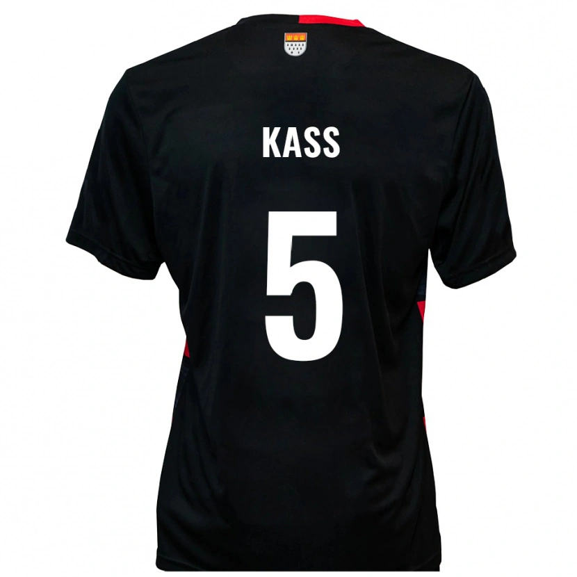 Danxen Heren Martin Kass #5 Zwart Rood Thuisshirt Thuistenue 2025/26 T-Shirt België