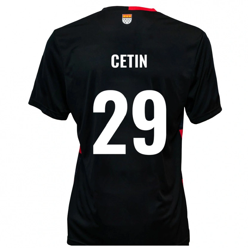 Danxen Heren Erkan Cetin #29 Zwart Rood Thuisshirt Thuistenue 2025/26 T-Shirt België