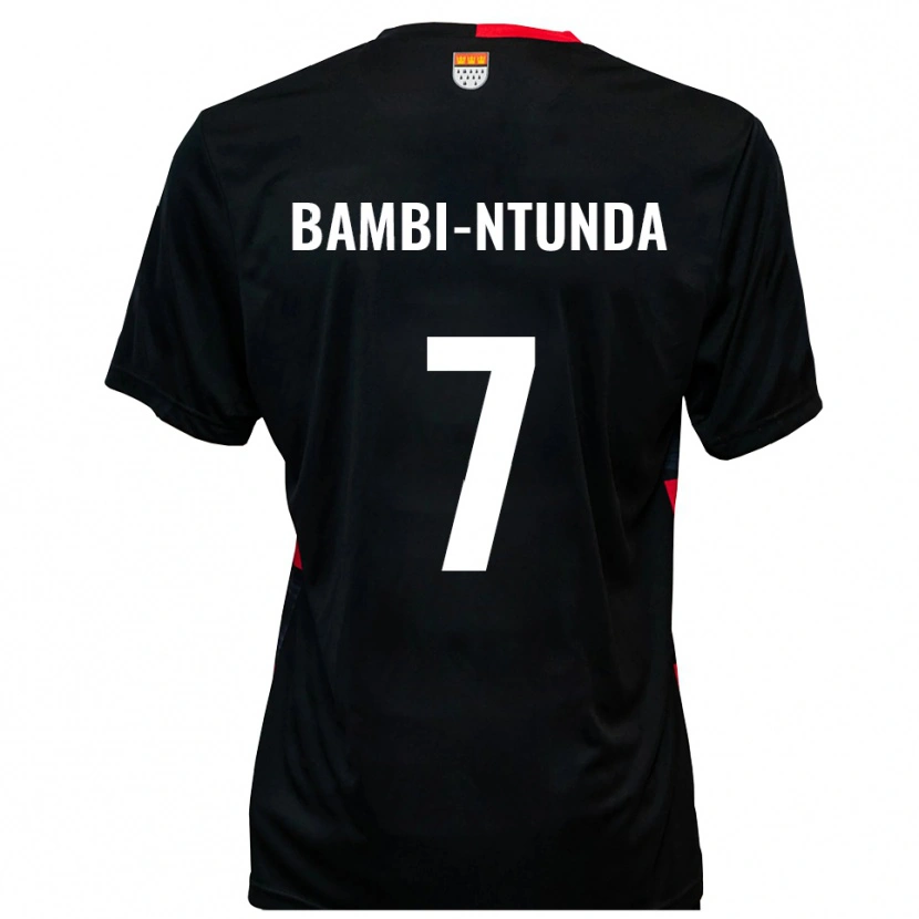 Danxen Heren Charles Bambi-Ntunda #7 Zwart Rood Thuisshirt Thuistenue 2025/26 T-Shirt België