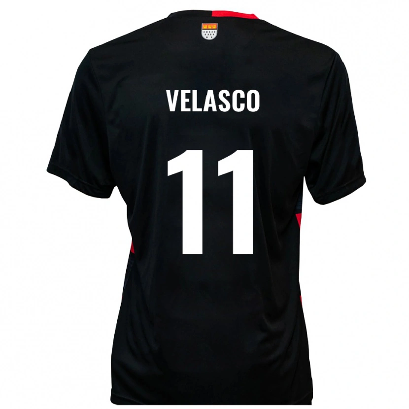 Danxen Heren Robin Velasco #11 Zwart Rood Thuisshirt Thuistenue 2025/26 T-Shirt België