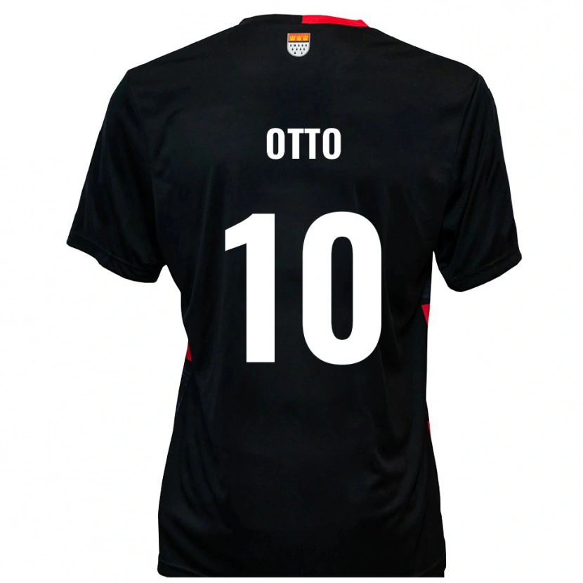 Danxen Heren David Otto #10 Zwart Rood Thuisshirt Thuistenue 2025/26 T-Shirt België