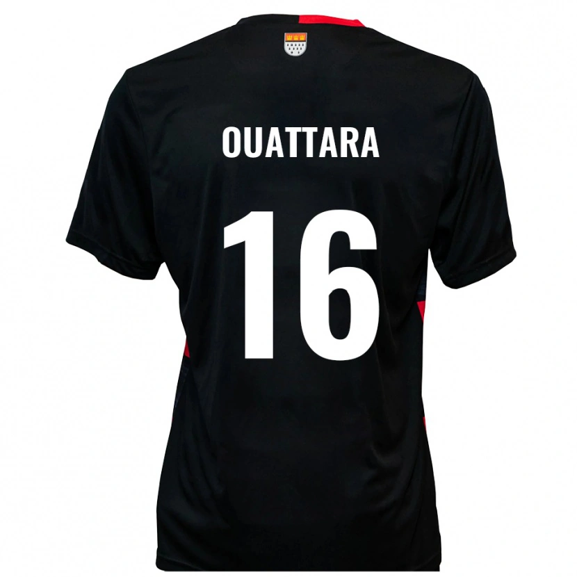 Danxen Heren Kiyali Ouattara #16 Zwart Rood Thuisshirt Thuistenue 2025/26 T-Shirt België