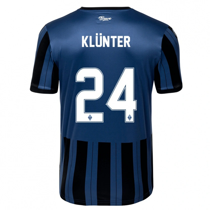 Danxen Heren Lukas Klünter #24 Blauw Grijs Zwart Thuisshirt Thuistenue 2025/26 T-Shirt België