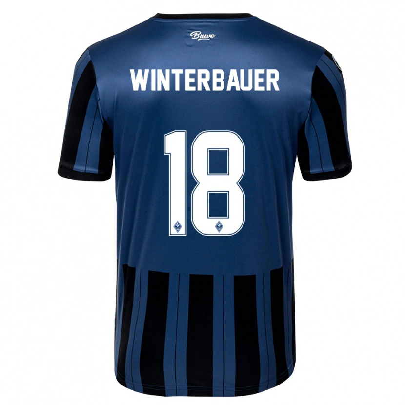 Danxen Heren Jan Winterbauer #18 Blauw Grijs Zwart Thuisshirt Thuistenue 2025/26 T-Shirt België