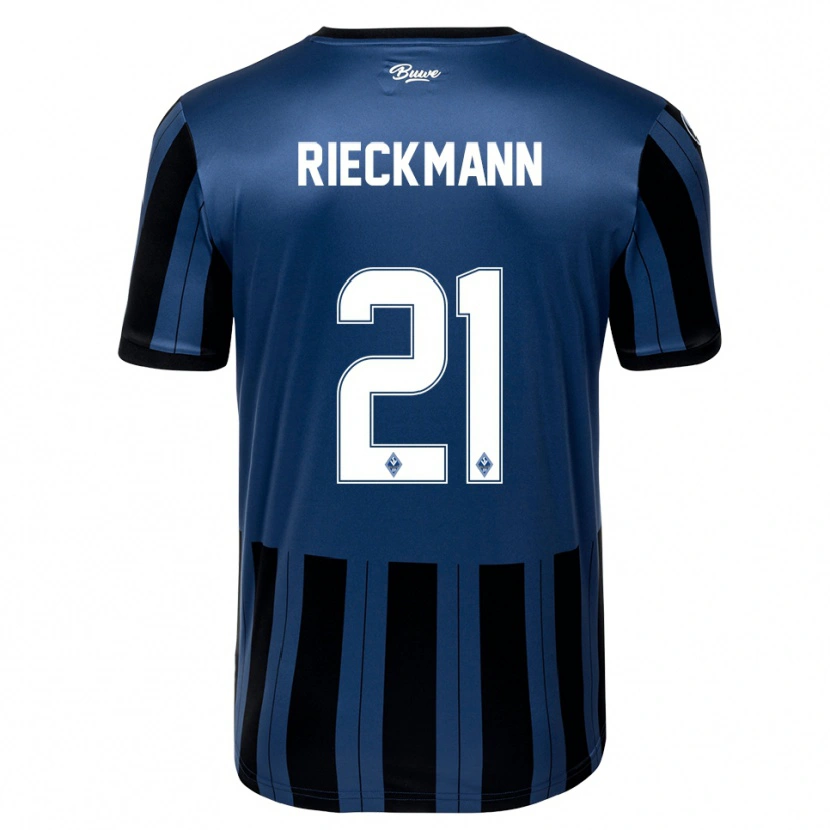 Danxen Heren Julian Rieckmann #21 Blauw Grijs Zwart Thuisshirt Thuistenue 2025/26 T-Shirt België