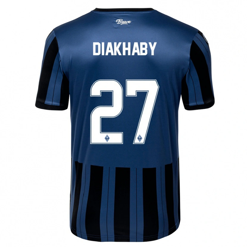 Danxen Heren Adama Diakhaby #27 Blauw Grijs Zwart Thuisshirt Thuistenue 2025/26 T-Shirt België