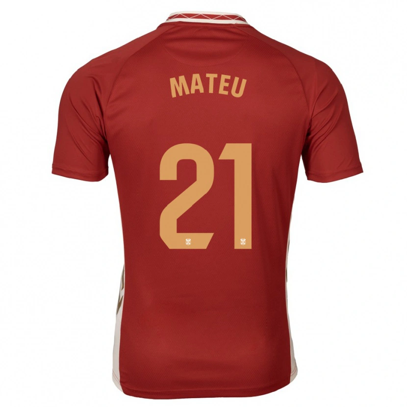 Danxen Heren Marc Mateu #21 Bordeaux Goud Uitshirt Uittenue 2025/26 T-Shirt België