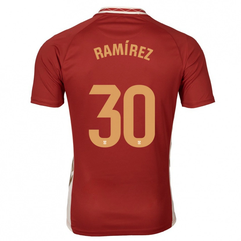 Danxen Heren Álex Ramírez #30 Bordeaux Goud Uitshirt Uittenue 2025/26 T-Shirt België