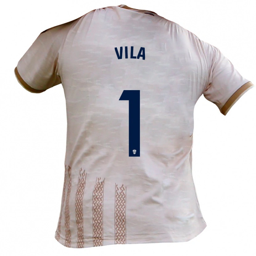 Danxen Heren Ramón Vila #1 Gebroken Wit Bruin Uitshirt Uittenue 2025/26 T-Shirt België