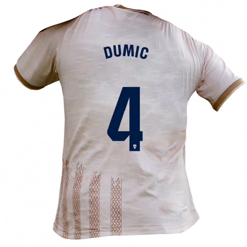 Danxen Heren Dario Dumic #4 Gebroken Wit Bruin Uitshirt Uittenue 2025/26 T-Shirt België