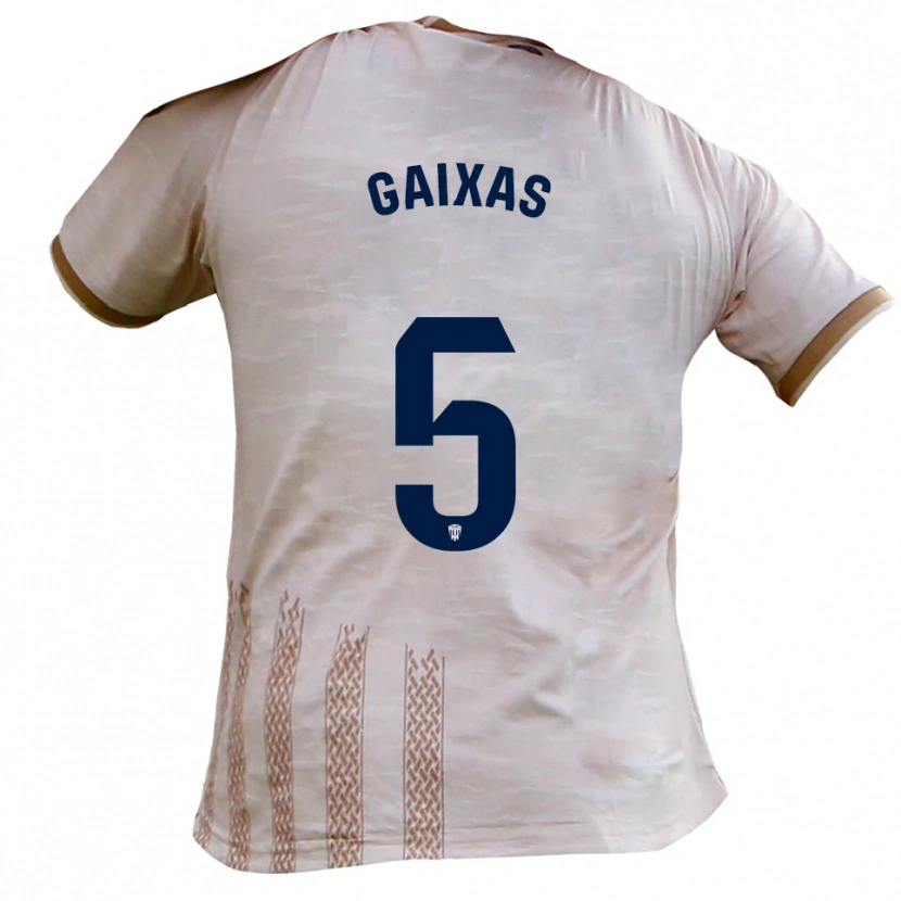 Danxen Heren Arnau Gaixas #5 Gebroken Wit Bruin Uitshirt Uittenue 2025/26 T-Shirt België