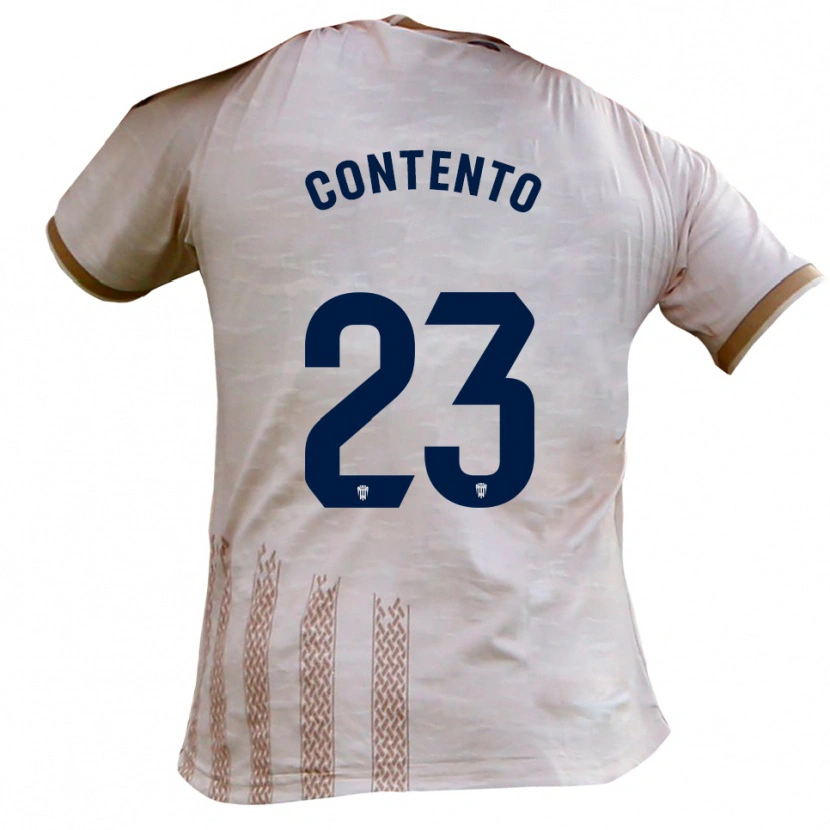 Danxen Heren Mateo Contento #23 Gebroken Wit Bruin Uitshirt Uittenue 2025/26 T-Shirt België