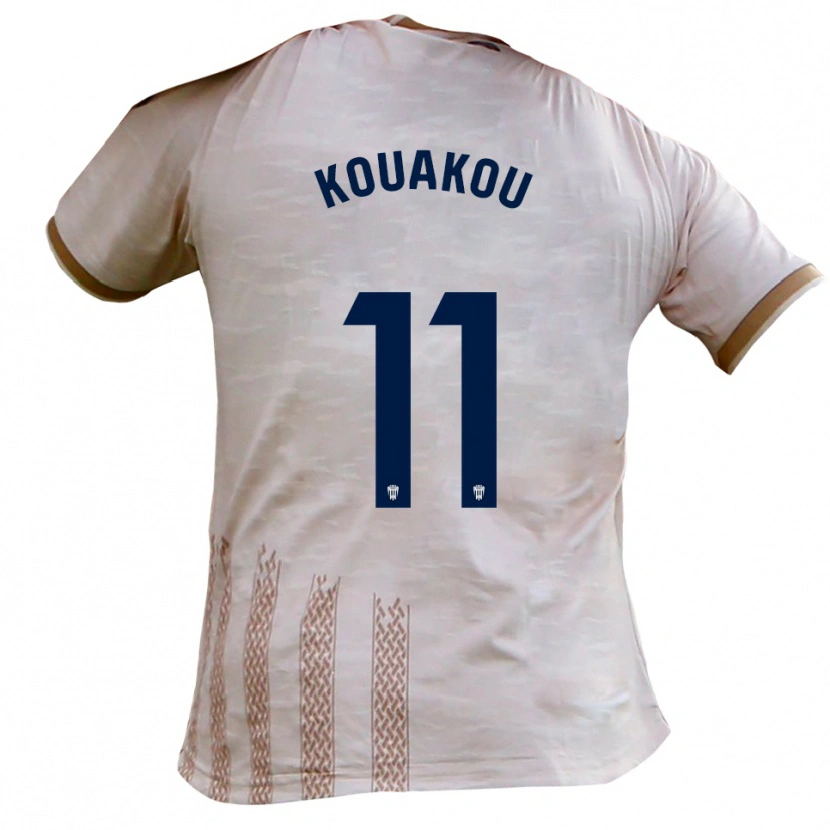 Danxen Heren Koffi Kouakou #11 Gebroken Wit Bruin Uitshirt Uittenue 2025/26 T-Shirt België