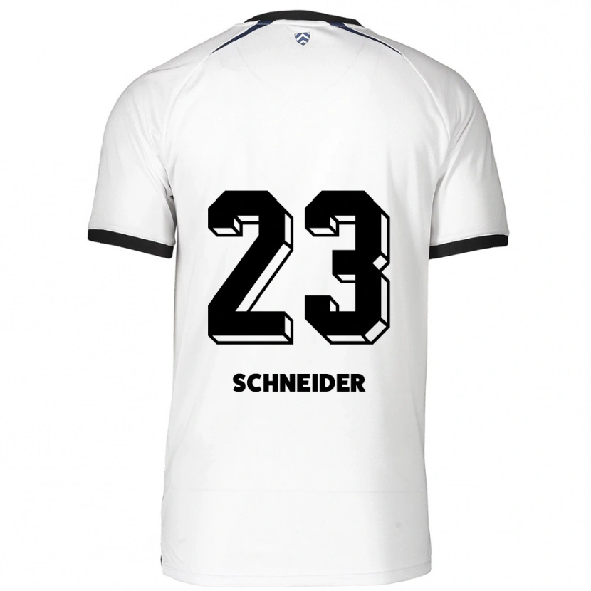 Danxen Heren Leon Schneider #23 Wit Zwart Uitshirt Uittenue 2025/26 T-Shirt België