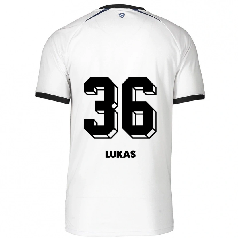 Danxen Heren Justin Lukas #36 Wit Zwart Uitshirt Uittenue 2025/26 T-Shirt België