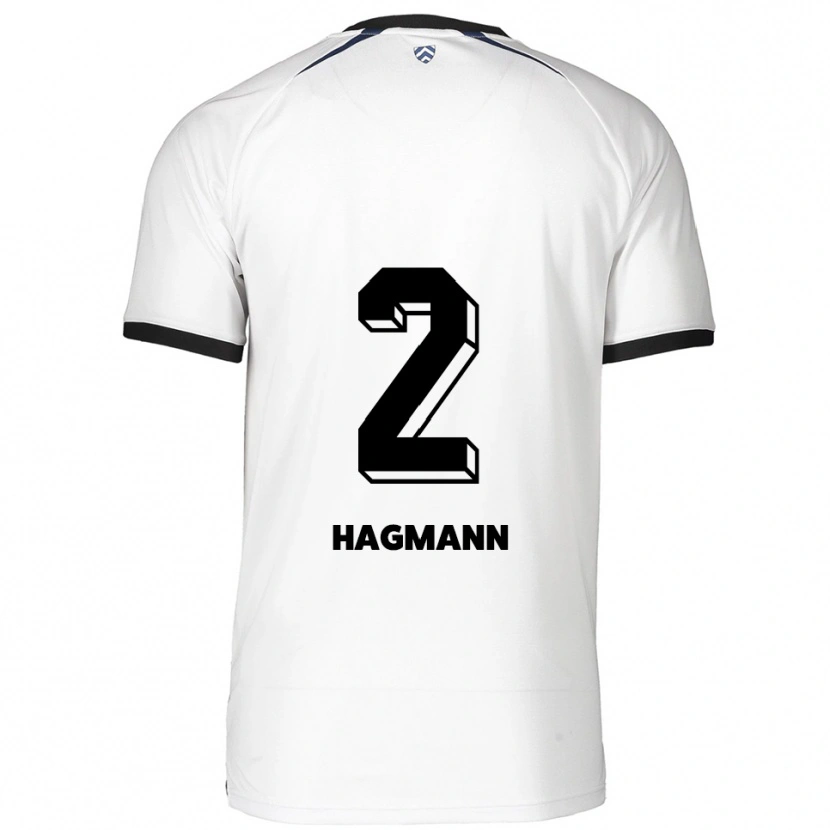 Danxen Heren Felix Hagmann #2 Wit Zwart Uitshirt Uittenue 2025/26 T-Shirt België