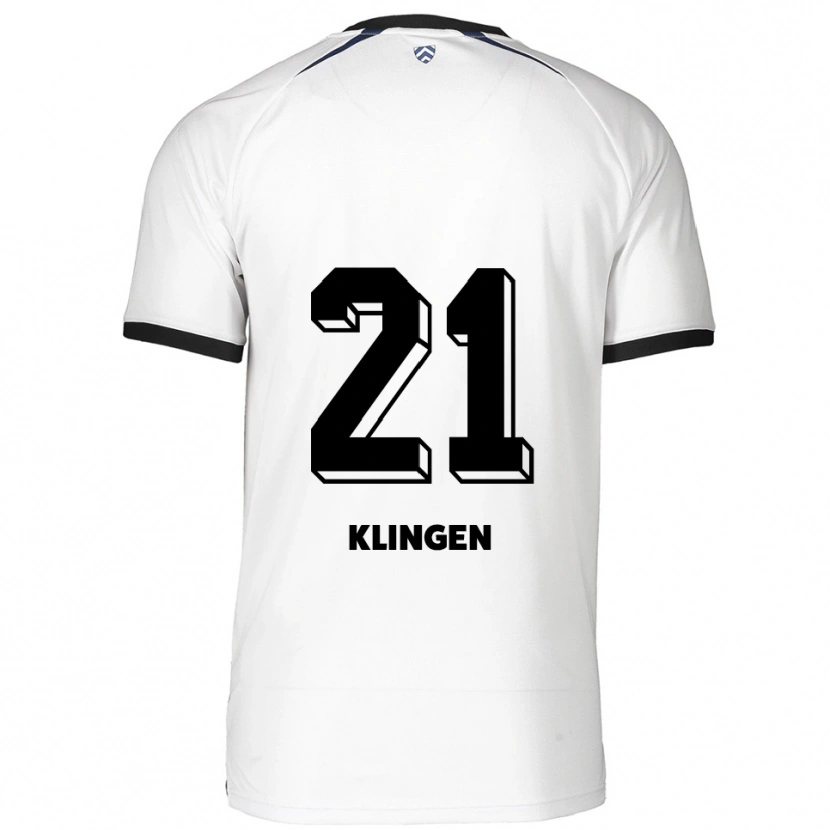 Danxen Heren Emelie Klingen #21 Wit Zwart Uitshirt Uittenue 2025/26 T-Shirt België