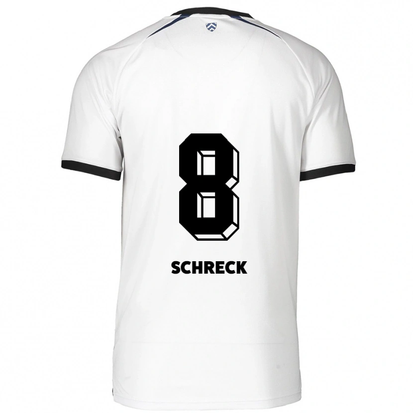 Danxen Heren Sam Schreck #8 Wit Zwart Uitshirt Uittenue 2025/26 T-Shirt België