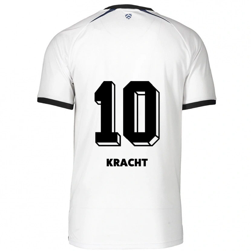 Danxen Heren Julien-Noah Kracht #10 Wit Zwart Uitshirt Uittenue 2025/26 T-Shirt België