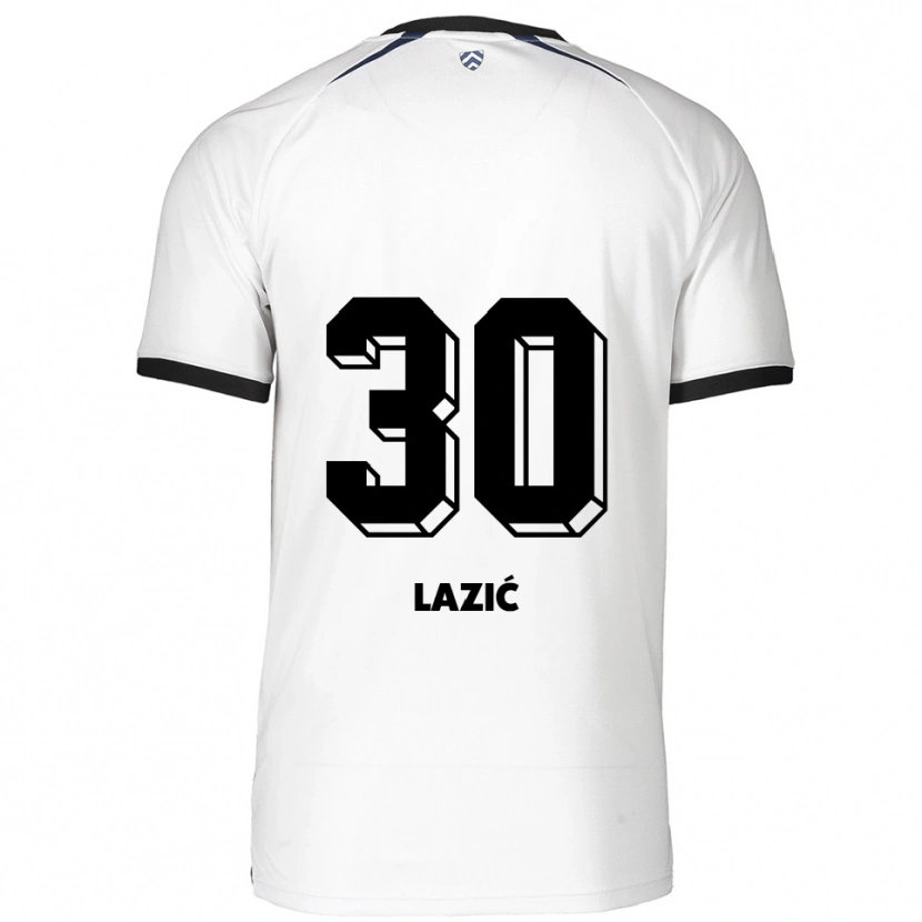 Danxen Heren Kristina Lazić #30 Wit Zwart Uitshirt Uittenue 2025/26 T-Shirt België