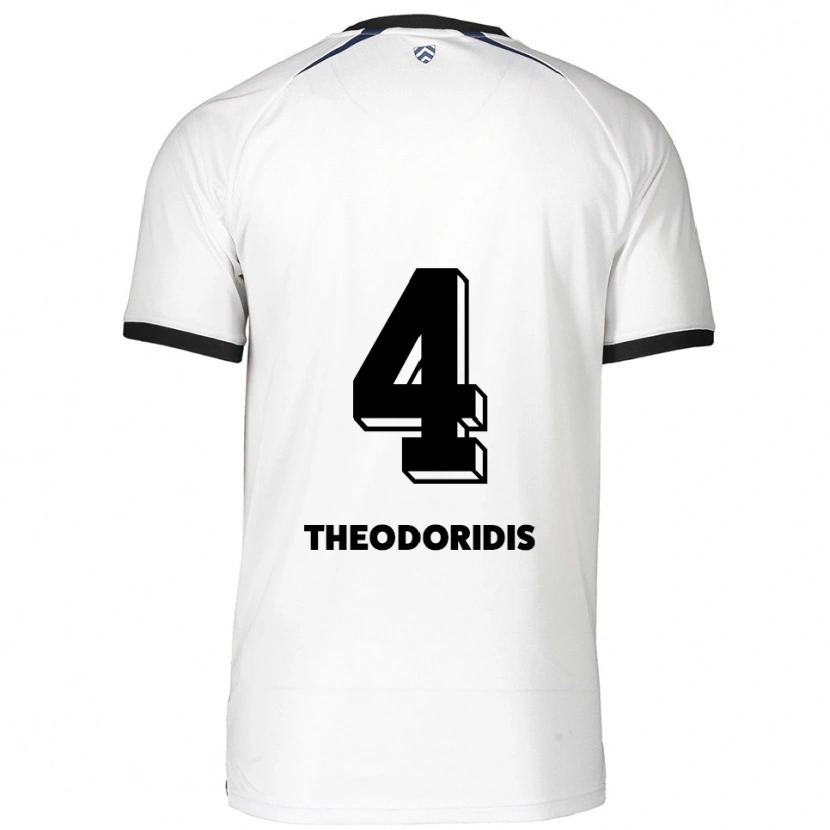 Danxen Heren Christos Theodoridis #4 Wit Zwart Uitshirt Uittenue 2025/26 T-Shirt België