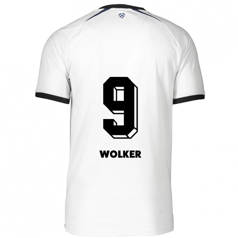 Danxen Heren Samuel Wolker #9 Wit Zwart Uitshirt Uittenue 2025/26 T-Shirt België