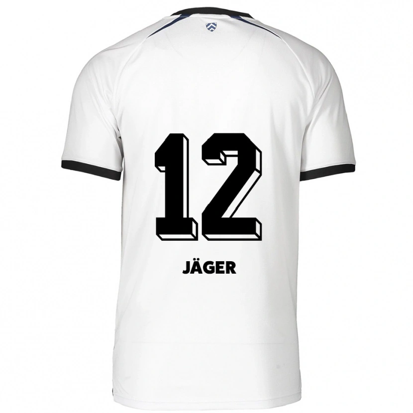 Danxen Heren Mino Jäger #12 Wit Zwart Uitshirt Uittenue 2025/26 T-Shirt België