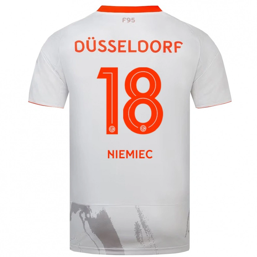 Danxen Heren Jona Niemiec #18 Wit Oranje Uitshirt Uittenue 2025/26 T-Shirt België