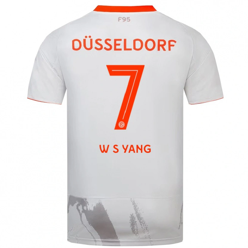 Danxen Heren Si-Woo Yang #7 Wit Oranje Uitshirt Uittenue 2025/26 T-Shirt België